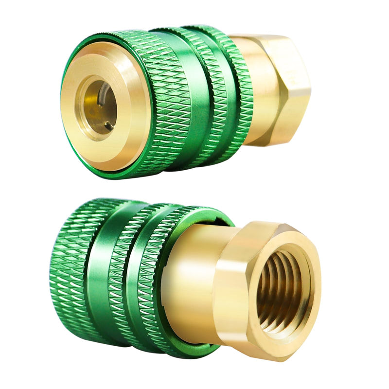 GODESON Air Chuck,Closed Flow Locking Air Chuck,1/4FNPT Air Chuck Quick Connect with Schrader Valve, Lock Inflate Locking Air Chuck for Tires(Pack of 2)