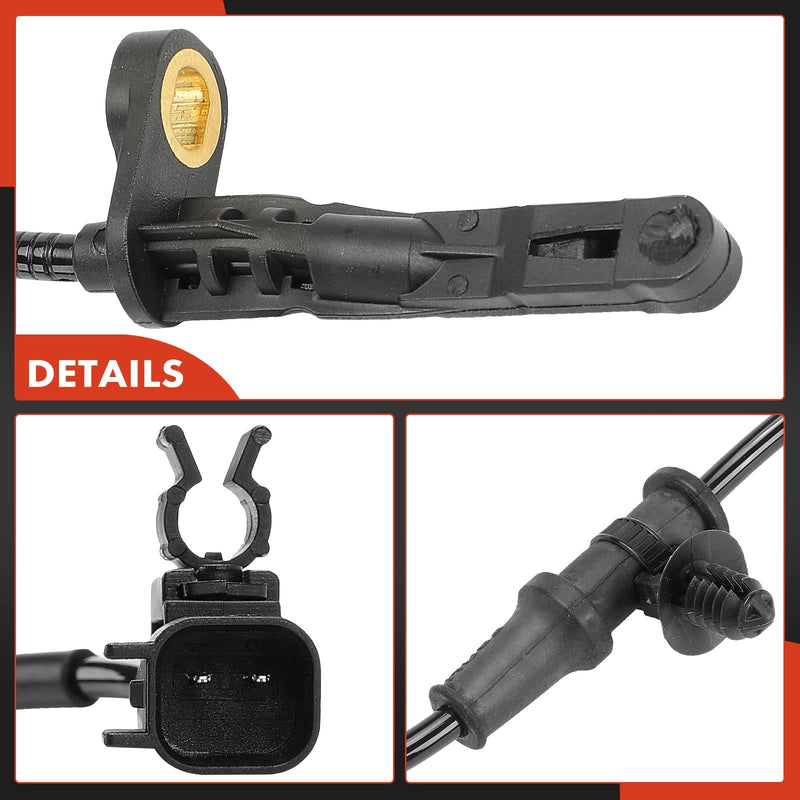 A-Premium 2PC Set Rear ABS Wheel Speed Sensors Compatible with Jeep JL Wrangler 2018 19 20 21 22 23 24 2025, Rear Driver and Passenger Side Pack of 2