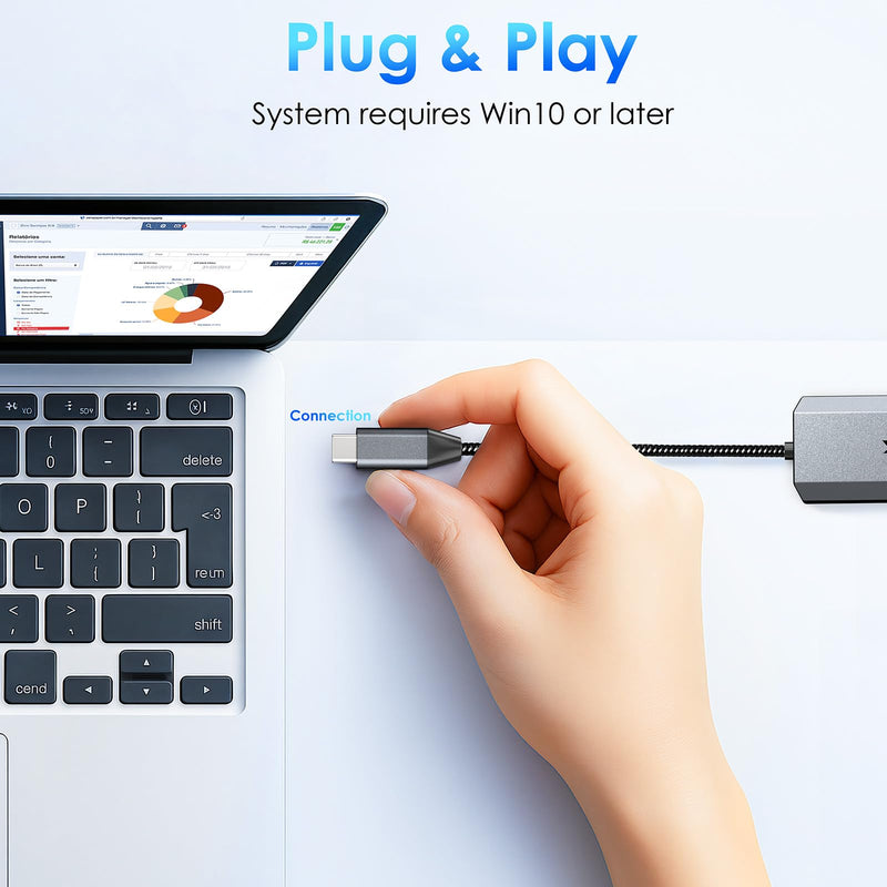WAVLINK USB C to Ethernet Adapter 2.5 Gbps, USB to 2.5G Ethernet Adapter with 95W Power for Laptop, USB-C to RJ45 Network Converter (Thunderbolt 4/3 Compatible) for Windows, Mac OS, iPad OS and More 2.5G Ethernet Adapter PD