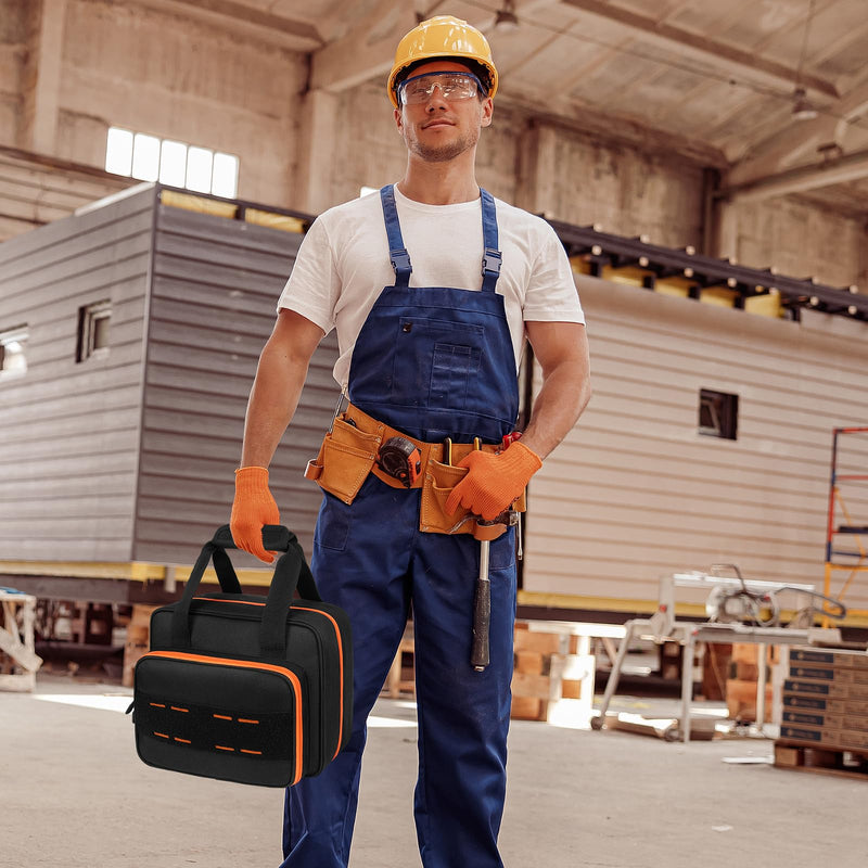Carrying Case Compatible with Klein Tools ET310/MM325/NCVT3P/RT250/69149P, Electrician Tool Organizer for Multimeter, Voltage Tester, Clamp Meter & Circuit Breaker Finder