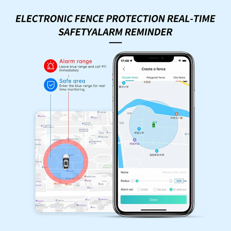 Mini GPS Tracker for Vehicles,Real-Time Tracking,No Subscription Required | Hidden Magnetic GPS Locator,No Monthly Fee,IP68 Waterproof,Global Positioning,Long Standby Time,for Kids,Dogs,Trucks/Person ﻿