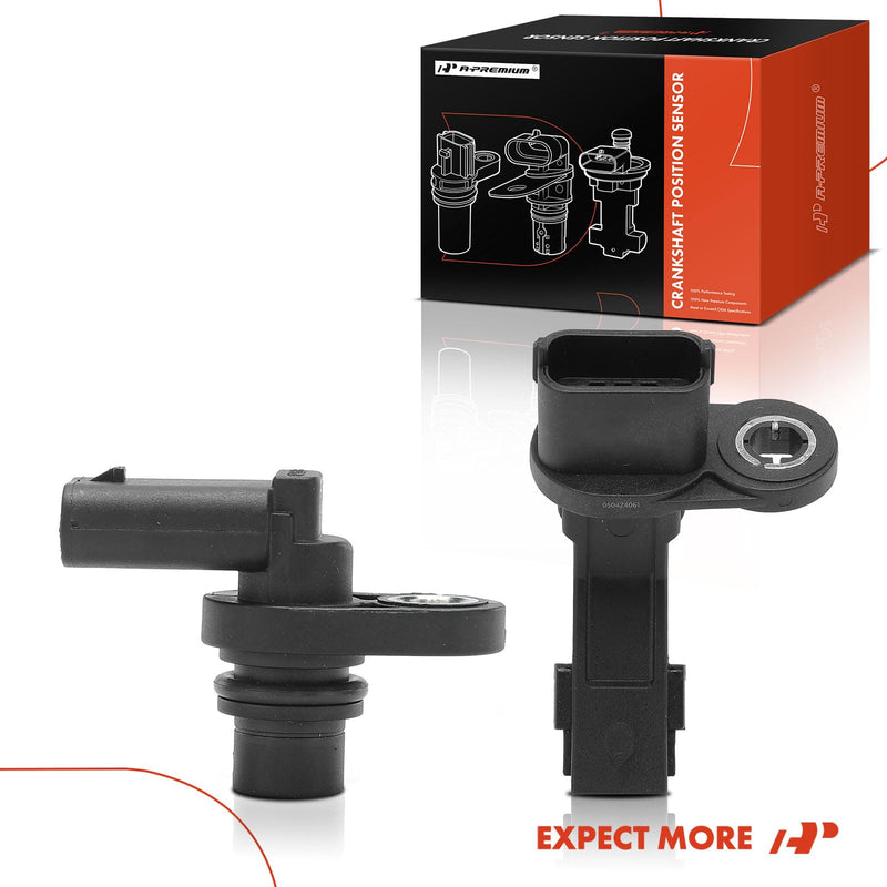 A-Premium 2-PC Engine Camshaft Crankshaft Position Sensors Compatible with Mercedes-Benz C300 2016-2020 2.0L, CLA250 2014-2020, CLA45 AMG 2014-2019, Replace# 2709050400, 2709050043