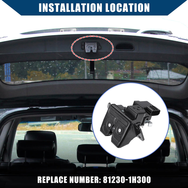 No.812301H300 Rear Trunk Tailgate Lock Latch Actuator Motor 4 Pin for Hyundai Tucson GL GLS Limited SE 2.0L 2.4L 2010-2015 / Latch Assembly Trunk Lid Motor / 1 Pcs/Black