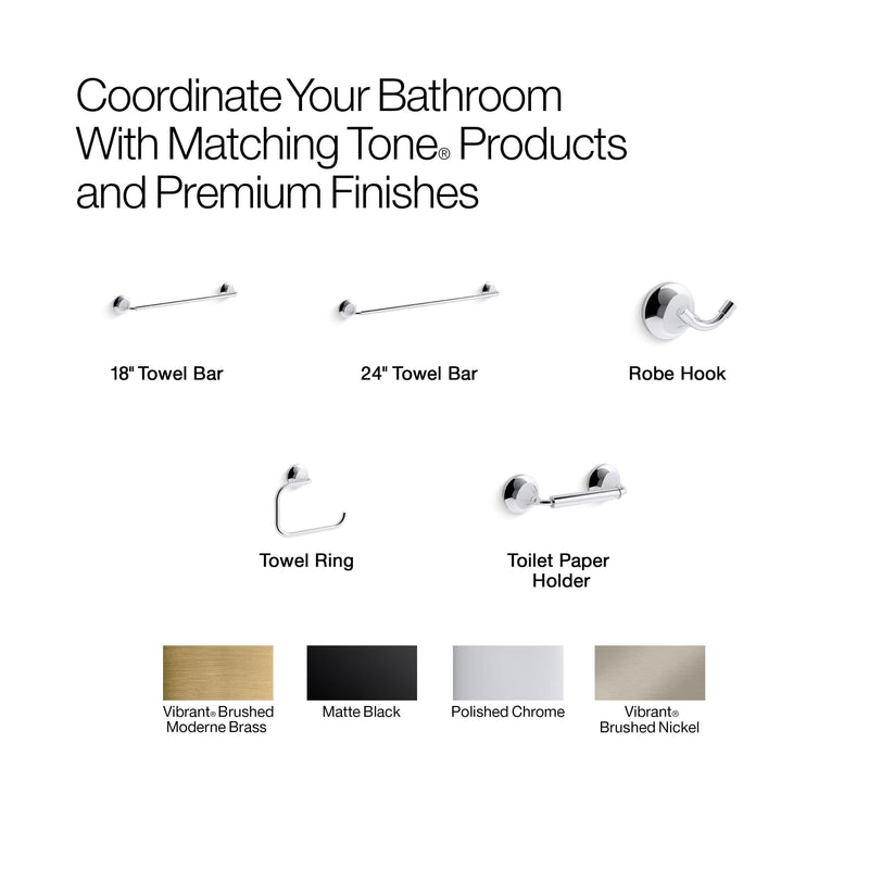 KOHLER TONE® ROBE HOOK Vibrant Brushed Moderne Brass