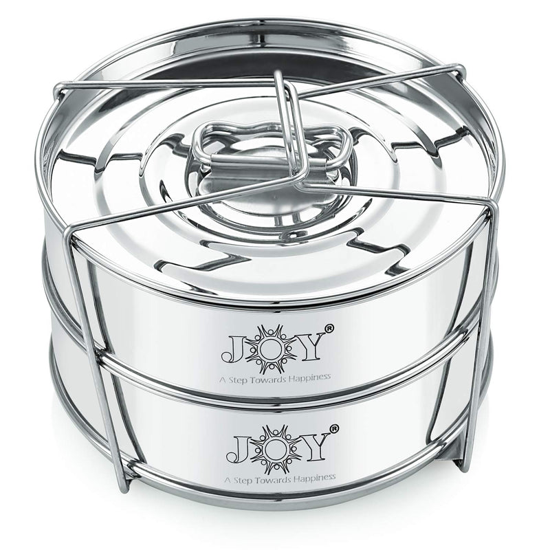 Stackable Stainless Steel Insert Pans - 3QT- Inserts for Instant Pot - Pan for Instapot - Accessories for Instant Pot 3QT and above - Pressure Cooker Steamer Accessories - 6.5" L × 6.5" W × 4.0" H