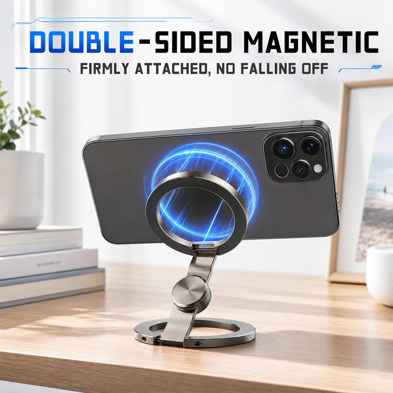 Magnetic Phone Stand Fidget Spinner,Fidget Spinner Magnetic Phone Holder,360° Flip for Gym Home(Black) Black