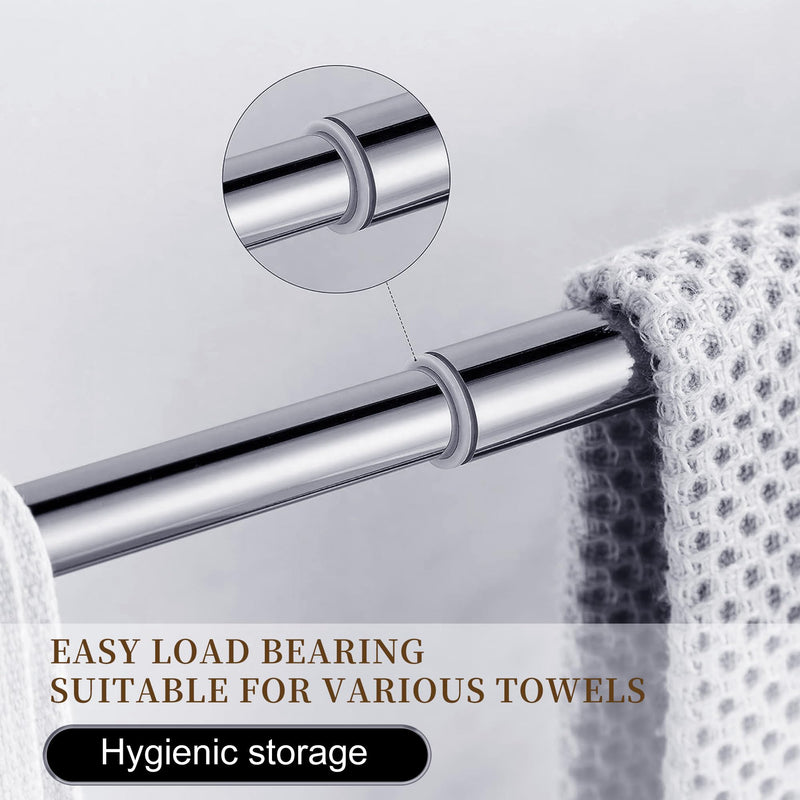 Chrome Towel Rack,Adjustable Towel Holder Silver Crystal Bathroom Towel Bar