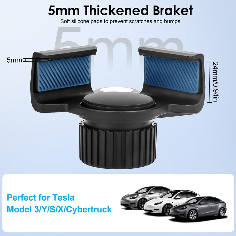EEEKit Tesla Phone Holder, Magnetic Car Mount Compatible with MagSafe, No Glue Install, Tesla Model 3 Model Y Cybertruck Screen Dashboard Driving
