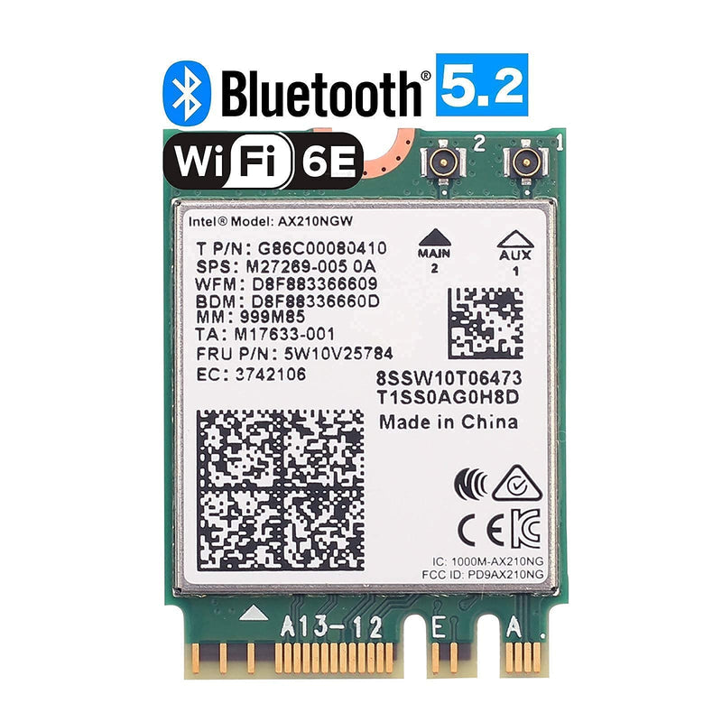 WiFi 6E Intel AX210 and WiFi 6 Intel AX200 for Upgrading Laptop to WiFi 6 Speed 2400Mbps + 574Mbps