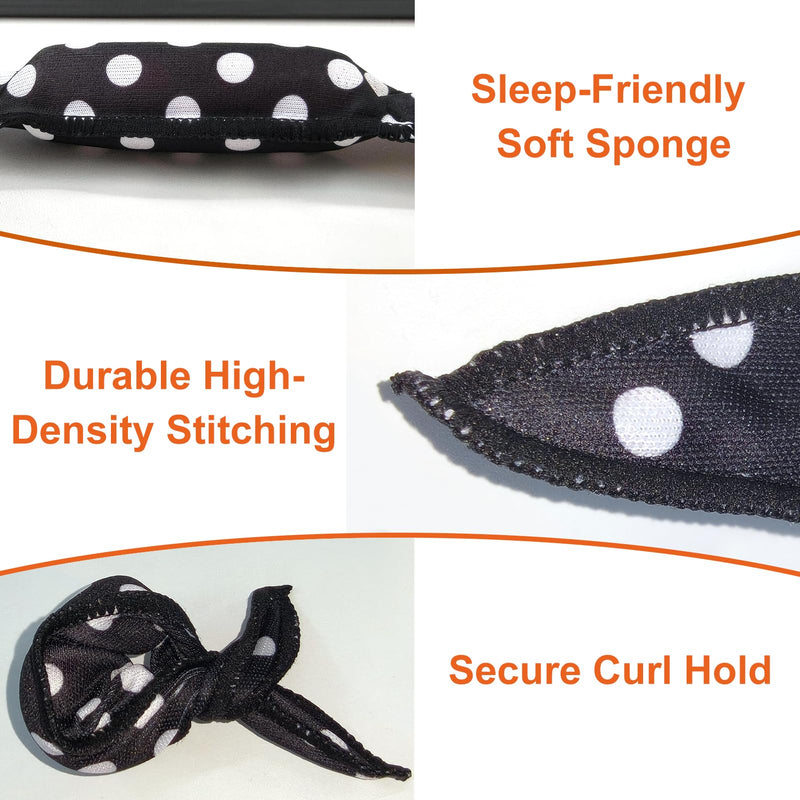 12PCS Heatless Hair Curlers, Soft Sponge Pillow Rollers, No Heat Curlers for Long & Short Hair, Flexi Rods Style Sleep In Rollers DIY Wave Formers Hair Styling Tools