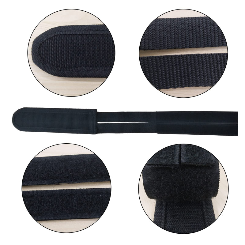 Medsuo 1 Pair Bike Pedal Strap Toe Clips Straps Tape Adjustable Anti-Slip Double Adhesive Bicycle Feet Straps - Black