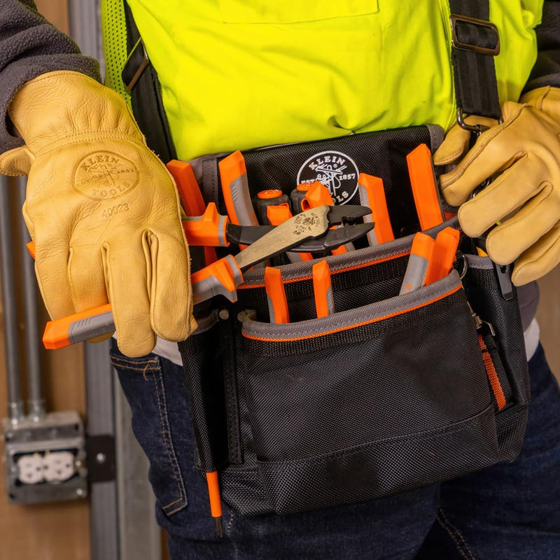 Klein Tools 1005RINS Insulated Pliers, Made in USA, Cutting / Crimping Tool for Insulated and Non-Insulated 10 to 22 AWG Wire and Connectors,1000V Rated