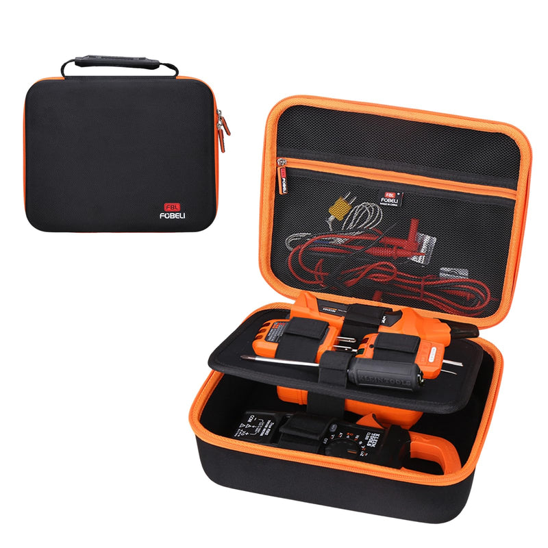 FBLFOBELI Hard Case for Klein Tools ET310 AC Circuit Breaker, RT250 GFCI Outlet Tester Set, Circuit Tester Tools Case Fits for Klein Tools/KAIWEETS/AstroAI/Fluke Digital Multimeter, Clamp Meter