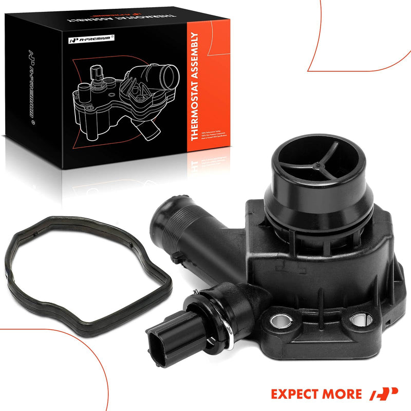 A-Premium Thermostat Housing Kit Compatible with Land Rover LR2 Volvo S60 S80 V60 V70 XC60 XC70 XC90 2008-2015 L6 3.0L 3.2L