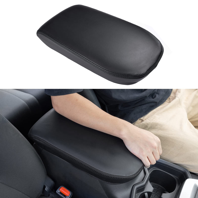 JDMCAR Center Console Cover Compatible with Toyota RAV4 Accessories 2025 2024 2023 2022 2021 2020 2019 and 2021-2025 RAV-4 Prime Customized Middle Console Lid Cover Pad Protector (Black Trim) Cover-Black
