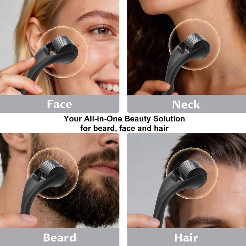  [AUSTRALIA] - KOI BEAUTY Derma Roller 0.5mm for Hair Growth, Microneedling Roller for Face Body Scalp, Beard Roller for Beard Growth, Micro Needling Roller 540 Titanium Needle for Men Women Home Use #0.5