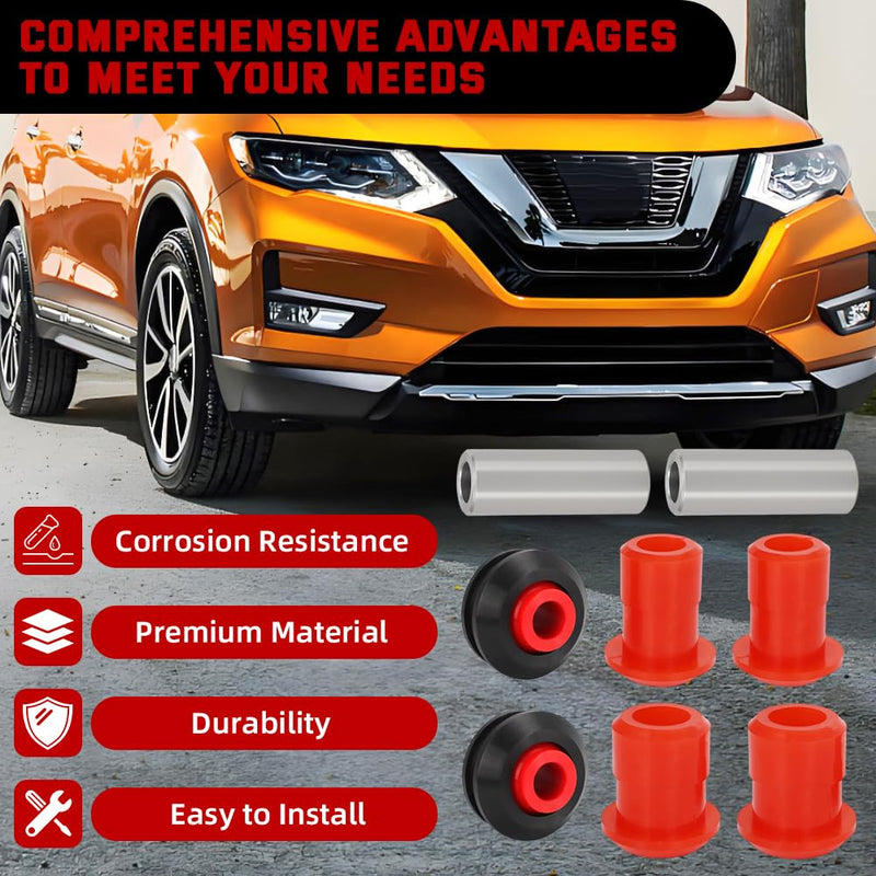 Front Subframe Bushing Kit Engine Cradle Front Subframe Bushing Bushing Kit for Nissan Rogue 2008-2020 Replace 54466-JD000 54467-BR00A