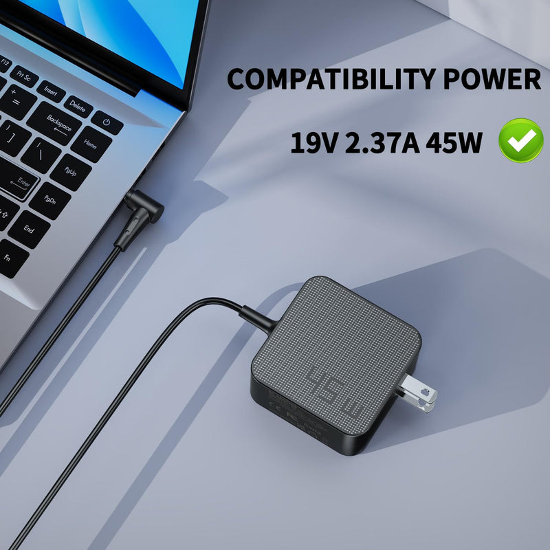 45W 33W Laptop Charger Compatible with Asus ZenBook X540S X540L Q504U Q302L X553M Q200E C300S C300M Q200E Q502LA X200MA X541NA Vivobook X512 X512JA X512DA X515 F415E F415 F512J Power Supply Adapter
