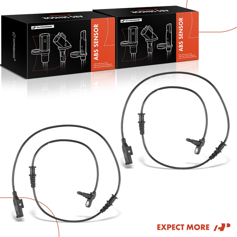 A-Premium ABS Wheel Speed Sensor Compatible with Freightliner & Mercedes-Benz Models - Sprinter 2500/Sprinter 3500 2010-2018 - Front Driver and Passenger Side, (2-PC Set), Replace# 9069050601
