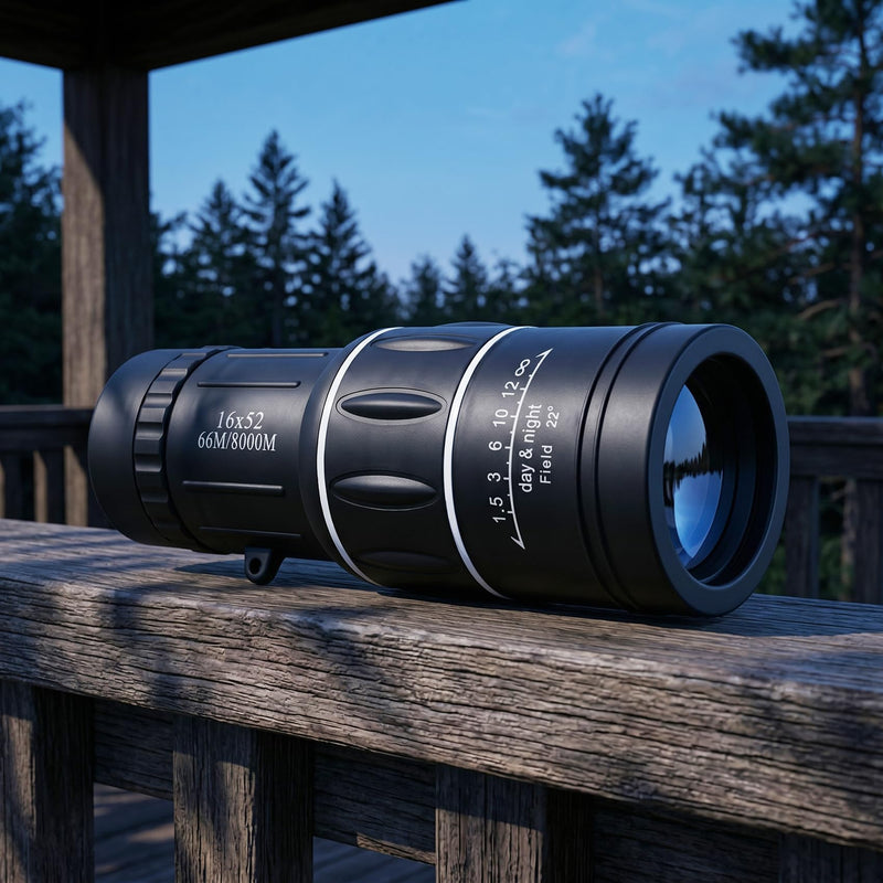 16x52 Monocular Telescope for All Ages – High Powered Compact | Waterproof BAK4 prism, for bird watching, hiking, hunting & wildlife, great gift for men dad husband, outdoor essential