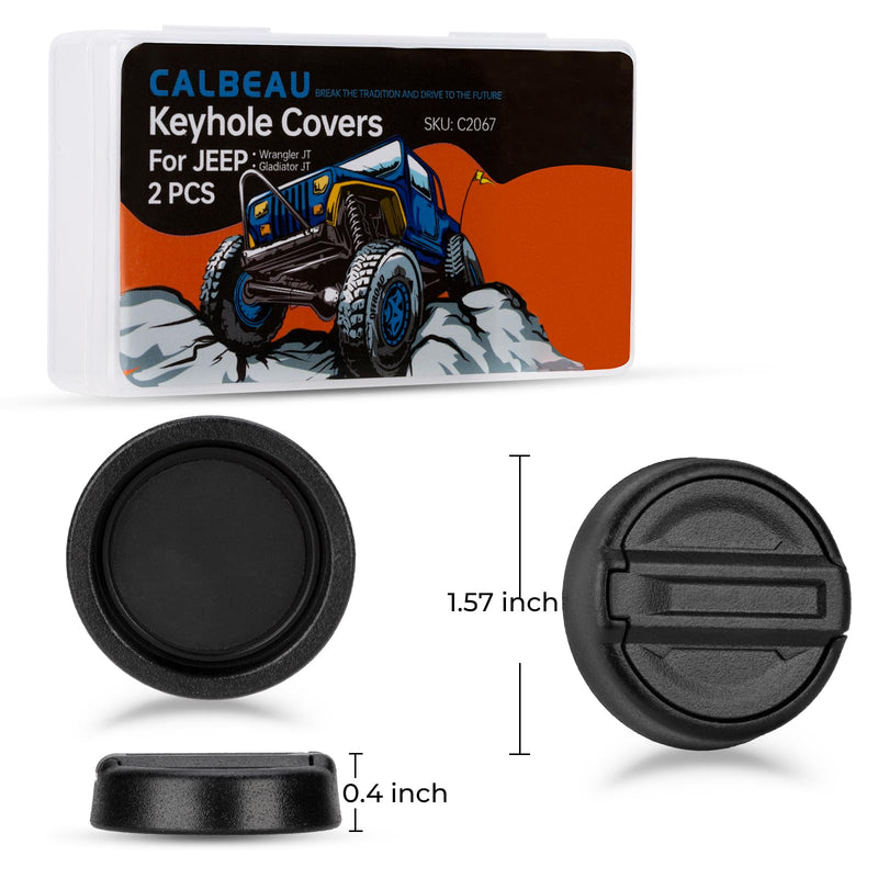 Strong Magnet Keyhole Covers Compatible with 2018-2025 Jeep Wrangler JL and Gladiator JT Front Door, Door Lock Covers for Keyhole Protection (Classic) Classic