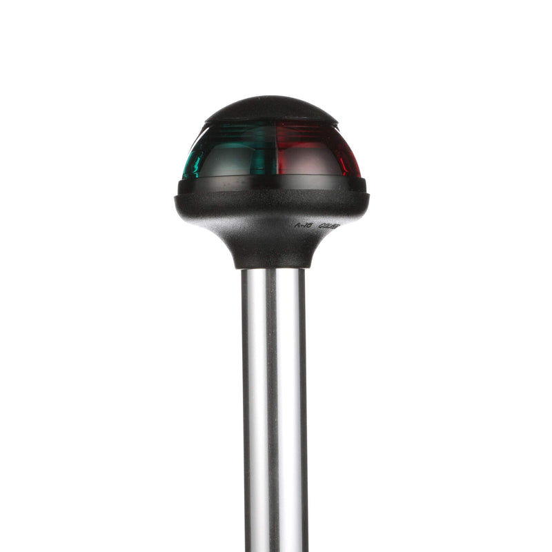 Attwood Pulsar 5090 Series Bi-Color Boat Navigation Pole Light with 2-Pin Mounting Base, 10-Inch, Green & Red, 5092-10-7