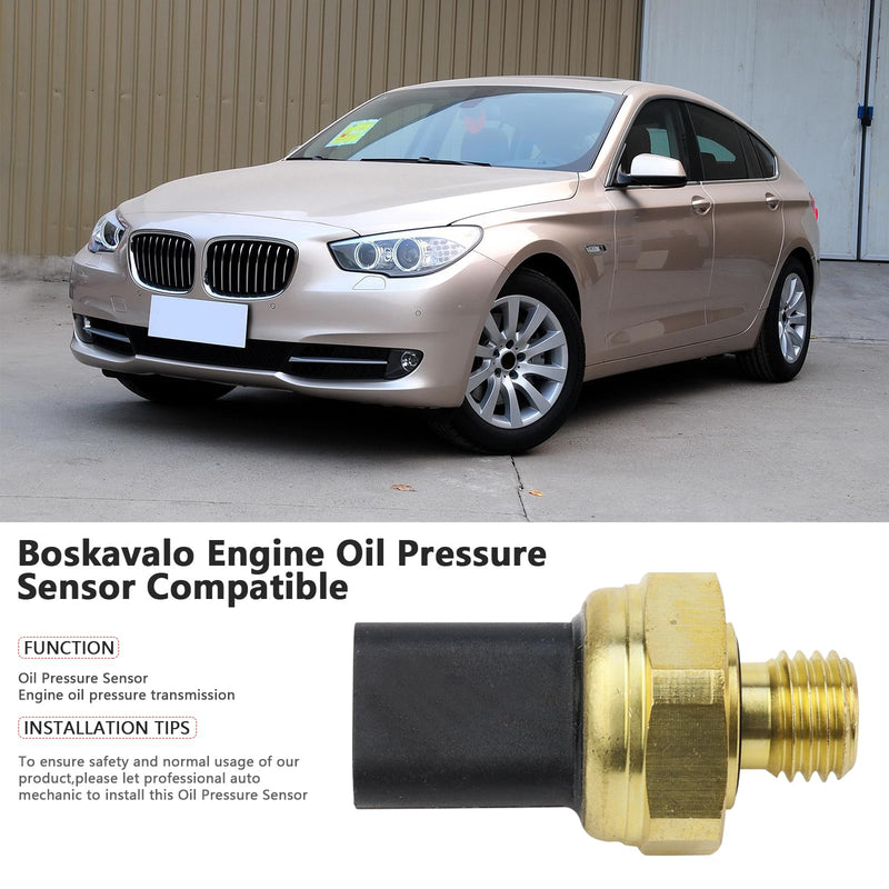 Engine Oil Pressure Sensor ompatible 2009-2019 for BMW X3 X5 M4 Z4 325i 328i 330i 335i 435i 535i 640i 740i Mini Cooper Replacement # 12617592532