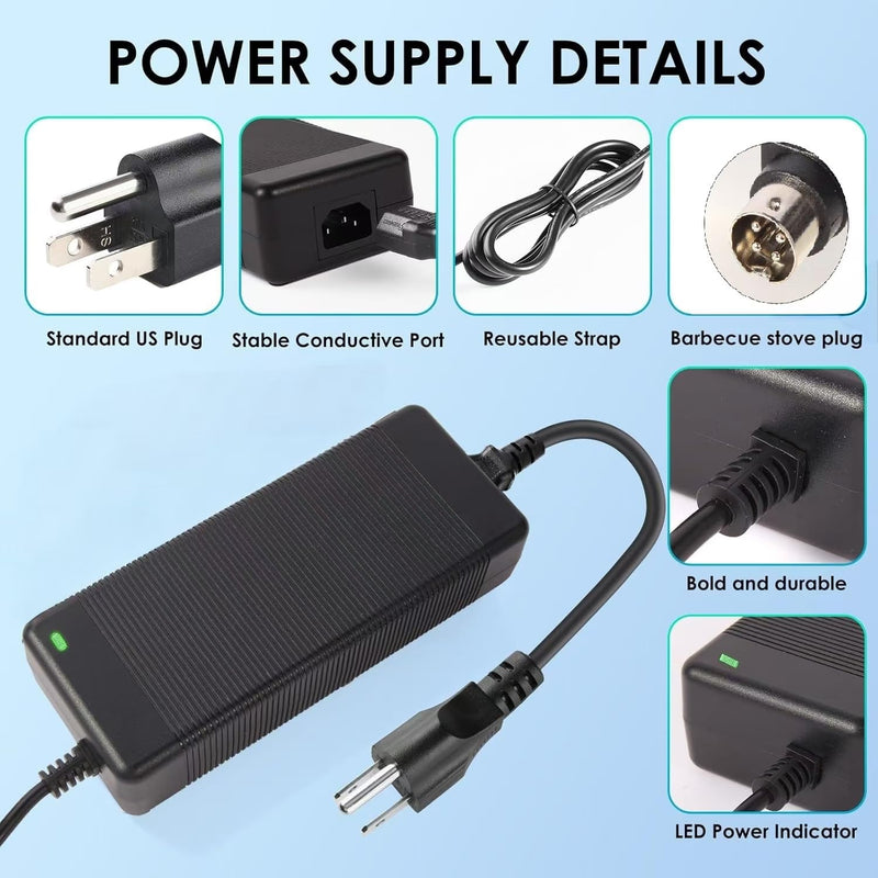 Power Supply Adapter 4-Pin 48V 3.75A Compatible with Swann NVR16-8580 16 Ch 4k Network Video Recorder Ultra HD CCTV Security System NVR16-8580RN NVR-168580 FJ-SW2028A48003850 FJ-SW2028A48003750。