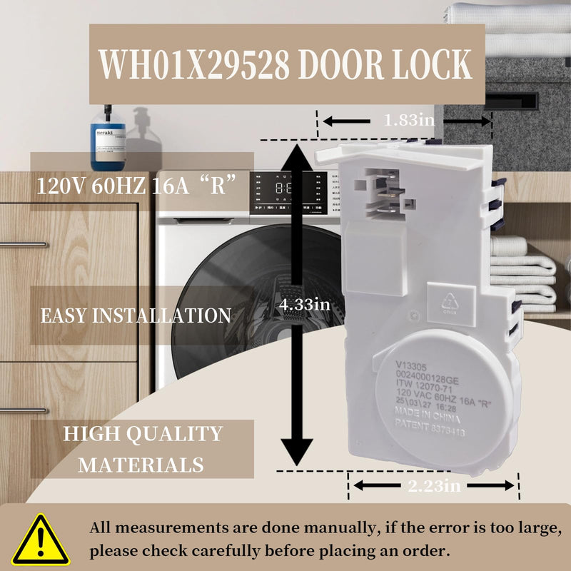 UPGRADE WH01X29528 Washer Latch Door Lock Assembly, Compatible with GE Washer Parts, Replaces AP6985313, PS12749276, EAP12749276, 4958749, PD00060769 Rectangle 1
