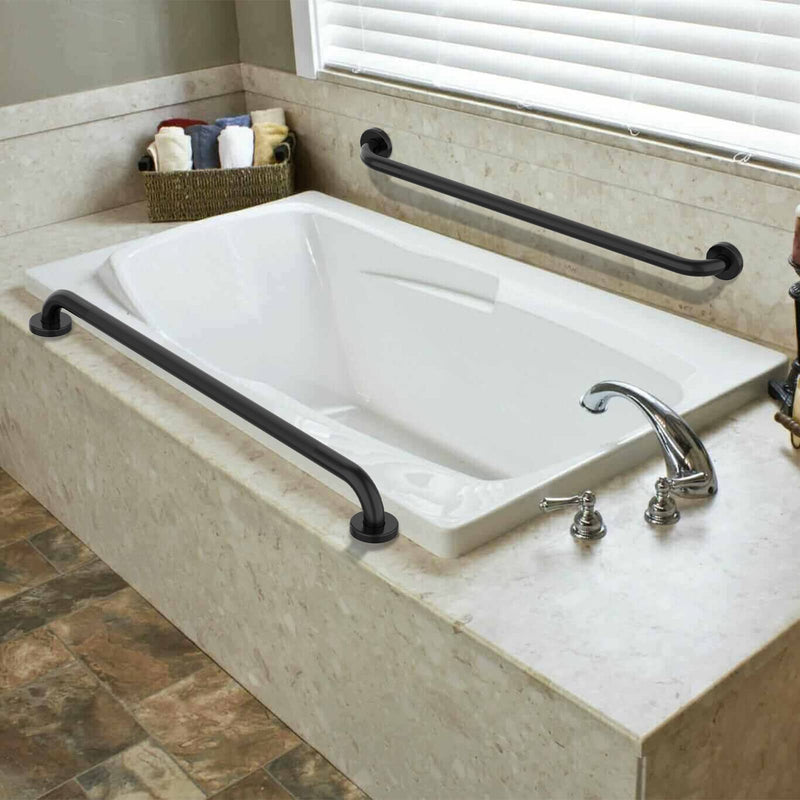 36 Inch Shower Grab Bar Oil Rubbed Black, Munzong Anti Slip Bathroom Grab Bar, Knurled Bathroom Balance Bar,Safety Hand Rail Support Handicap Elderly Injury Senior Assist Bath Handle 36 Inch