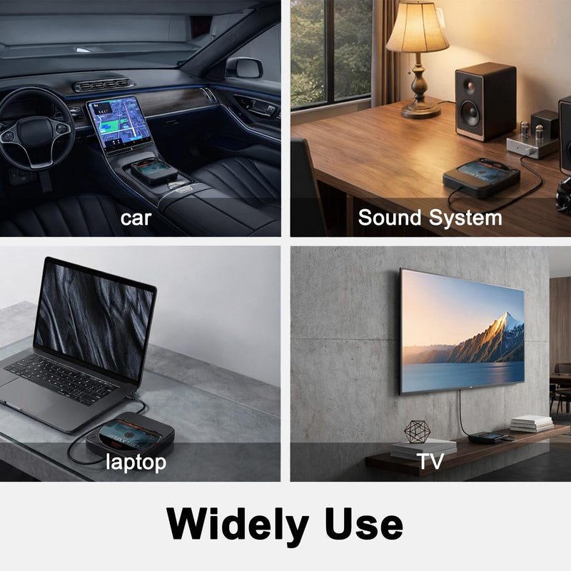 CD Player for Car, External Portable Car CD Players with USB/AUX Port, Universal USB CD Player for Vehicle, Laptop, TV, Computer, for Android 4.4 and Above Navigation Black