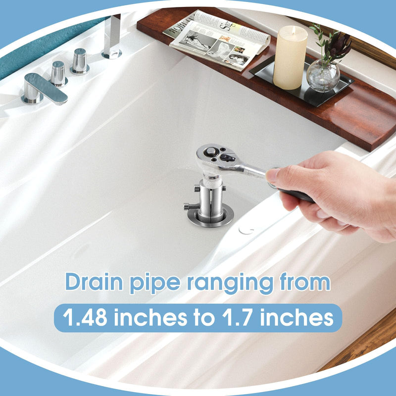 1.5 Inch Bathtub Drain Removal Tool, Bathtub Drain Extractor, Suitable for Removing Old, Damaged, Stubborn, Rusty Bathtub Drains, Strong Grip, No Slipping