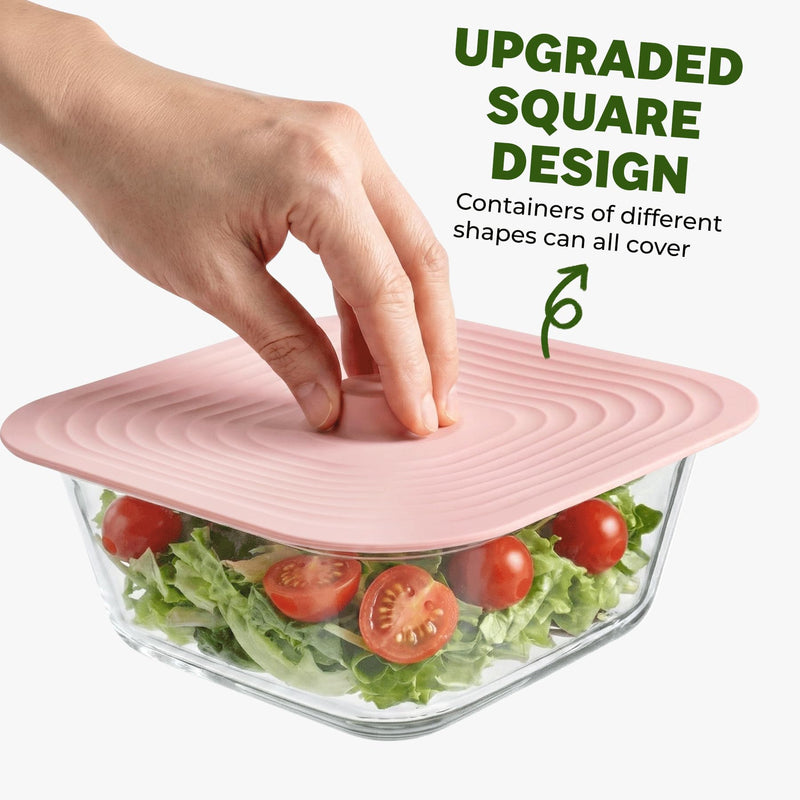 Microwave Splatter Cover for Food, 5 Pack Silicone Reusable Lids, Airtight Suction Covers for Bowls Cups Pots Pans Skillets, Heat Resistant BPA-Free, Microwave Oven Fridge Dishwasher Safe 5 Pcs