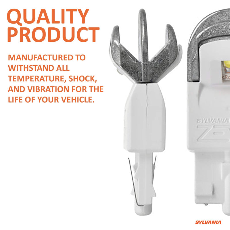 SYLVANIA - 7440 T20 ZEVO LED White Bulb - Bright LED Bulb, Ideal for Daytime Running Lights (DRL) and Back-Up/Reverse Lights (Contains 2 Bulbs)