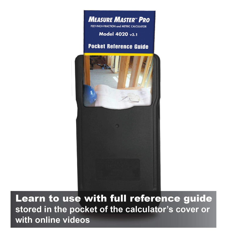 Calculated Industries 4020 Measure Master Pro Feet-Inch-Fraction and Metric Construction Math Calculator, Silver Pack of 1