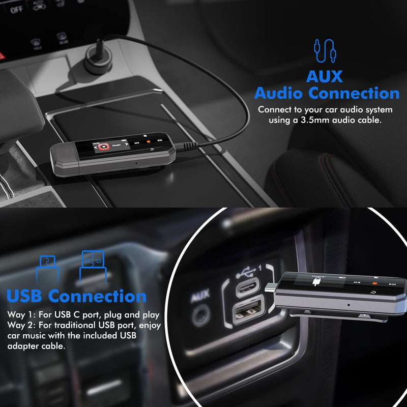 RUIZU 32GB USB-C MP3 Player with Bluetooth 5.3 & Clip for Sports Running | Portable Music Player with FM Radio, One-Button Voice Recorder, Digital Audio Shuffle Repeat, Mobile Phone File Transfer