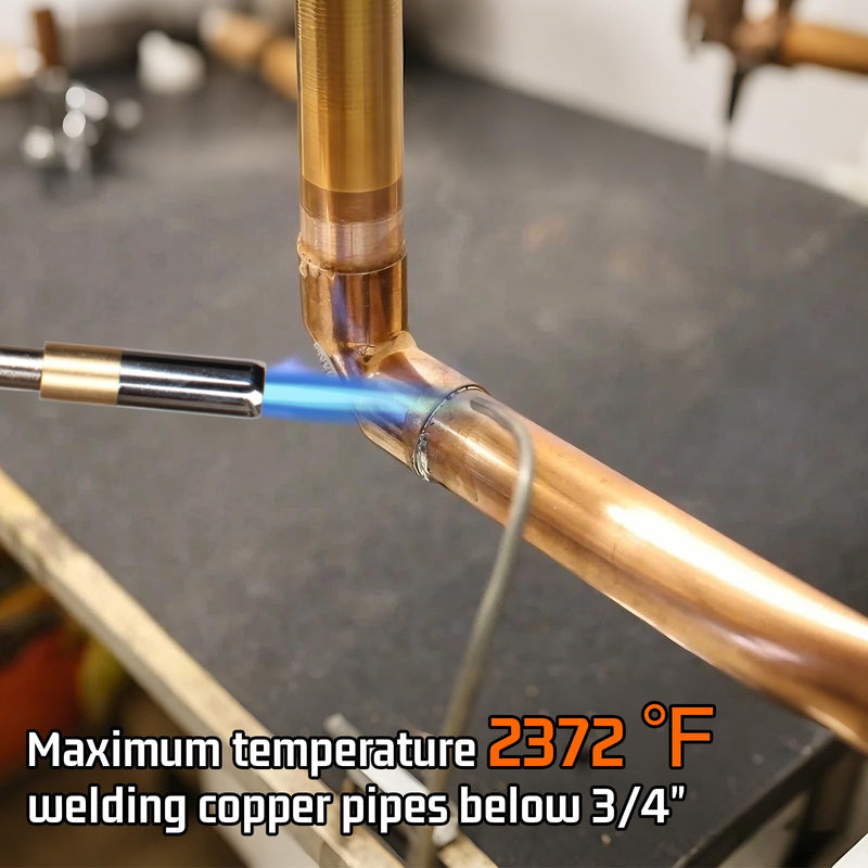Propane Torch, High Intensity Torch Head Trigger Start Gas Torch for Propane, Map and Mapp Gas, Mapp Gas Torch for Campfire, Charcoal, Firewood, Welding