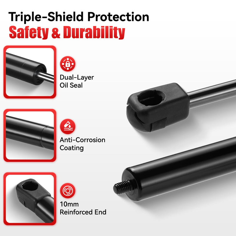 C16-11028 12 inch 40Lb/178N Gas Struts Shock Springs 12in Lift Supports for Snugtop A.R.E Leer Truck Camper Shell Topper Rear Cap Window Door Pickup Canopy Weatherguard Toolbox Lid, 2 Pcs 40 lbs