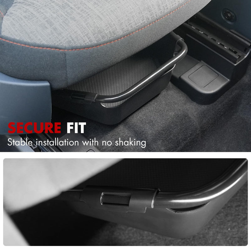 Mabett Under-Seat Storage Box for Ford Maverick Manual Seat 2022-2025, Front Row Manual Seat Underseat Organizer Accessories compatible with manual seat