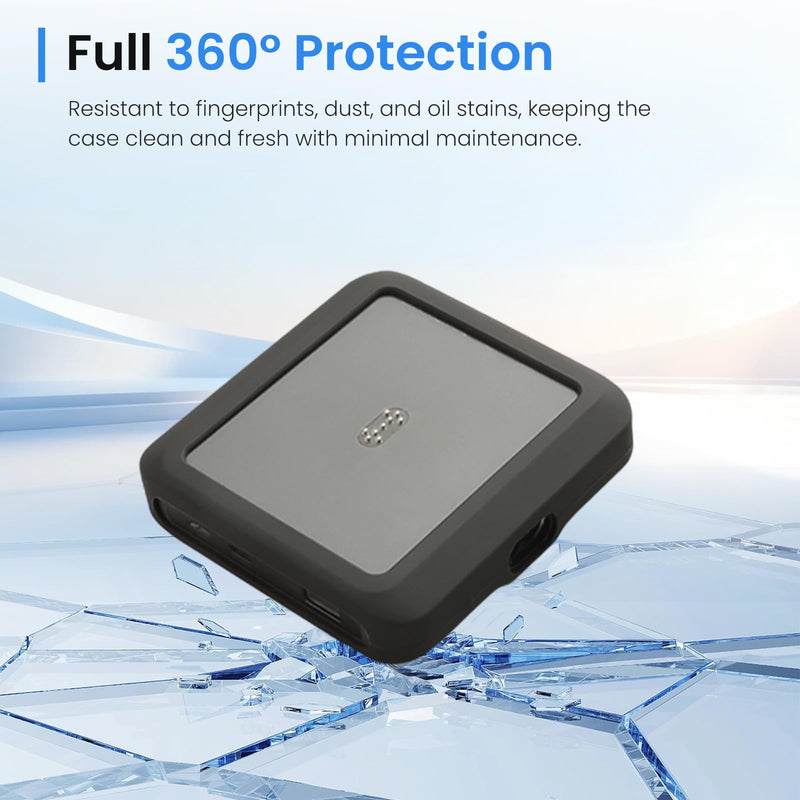 for Anker Charging Base 150W Display Charger Case, Silicone Protective Cover for Anker Charging Base 150W Display Charger,Shockproof Anti-Scratch Bumper Sleeve,Travel Portable Charger Protector,Black Black