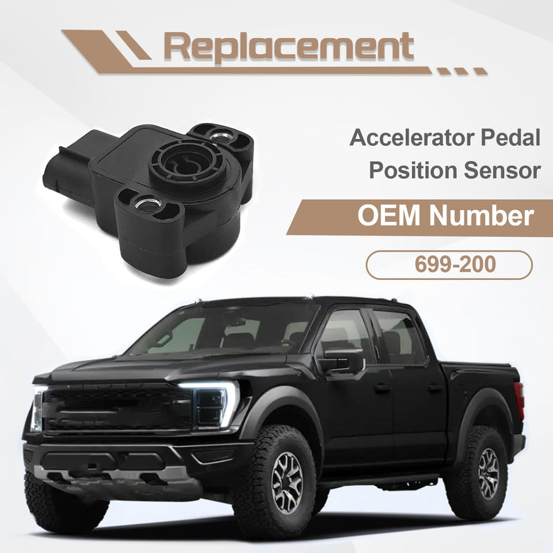 Accelerator Pedal Position Sensor, Compatible with F0rd F-250/F-250 Super Duty, F-350/F-350 Super Duty/F450 Super Duty 8 Cyl|7.3L, Replace# 699-200, F6TZ9F836AA, T92001, 671000P