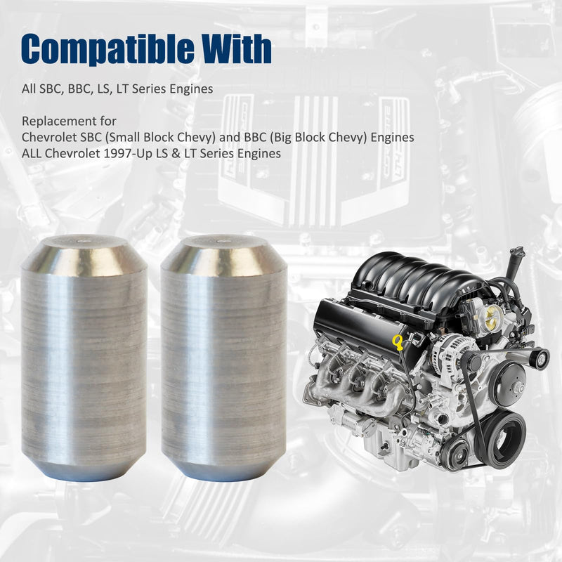 2Pcs SBC BBC LS LT Bellhousing Alignment Dowel Pins Replacement for Chevy LS LT Small Big Block V8 Engine to Transmission 305 327 350 383 400 427 396 454 502 4.3L 4.8L 5.3L 6.0L LS1 LS3