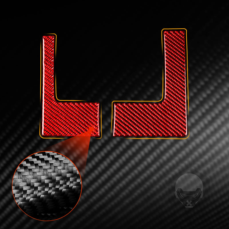 Red Carbon Fiber Dashboard Instrument Speedometer Tachometer Frame Panel Cover Car Interior Compatible with Dodge Ram 1500/2500/3500 2013 2014 2015 2016 2017 2018 Interior Accessories Red 4