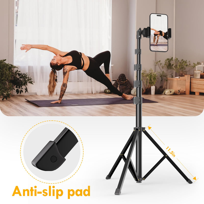 EMART 62’’ Tripod for iphone, Adjustable Cell Phone Travel Tripod Stand with Remote for Video Recording, Smartphone Selfie Stand for Camera Ring Light Filming