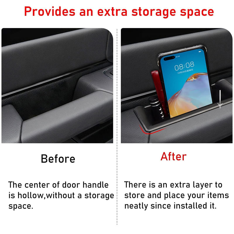 TTCR-II for Ram 1500 Door Side Organizer Tray 2019 2020 2021 2022 2023 2024 2025 2026, for Ram 1500 Door Pocket Insert 4 Pcs (Does not fit 2500 3500 4 Pcs For Ram 1500 5th