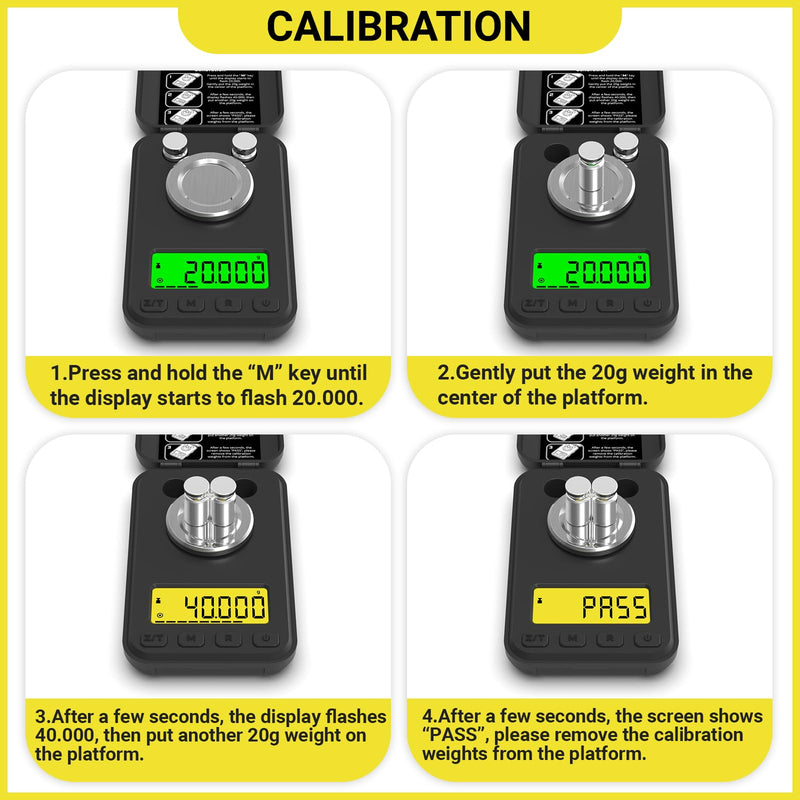 MAXUS Reloading Scale 50g/0.001g with Powder Trickler, Powder Scale with 3 Backlight Colors, Milligram Scale with Repeat Mode Matte Black