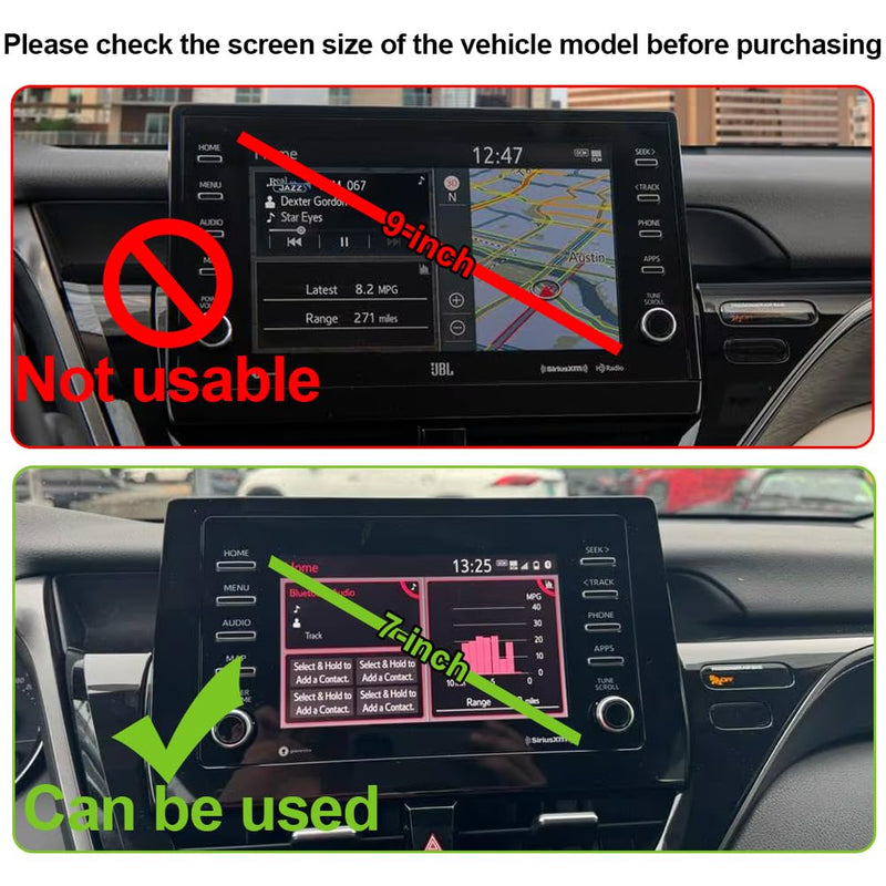 Car Phone Holder for Toyota Camry 2021-2024 7-inch Screen | [Not Fit 9-inch Screen] Auto Accessories Auto Lock Hands Free Cell Phone Mount Car fits for iPhone & All Smartphone For 2021-2024 Camry