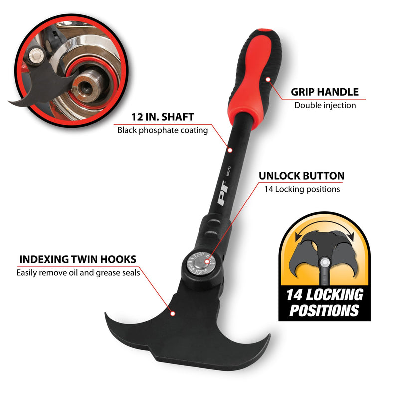 Performance Tool W80753 195 Degree Indexing Twin Hook Oil and Grease Seal Puller