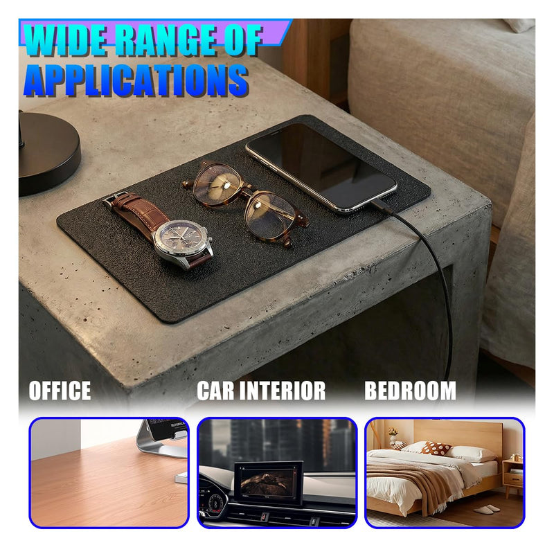 Car Dashboard Anti-Slip Mat, 10.6"×5.9" Car Dash Sticky Strong Gripping Pad, Multifunctional Auto Interior Organization Accessories for Cell Phones, Keys, Coins (CarTexture) CarTexture