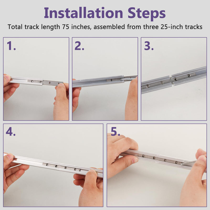 Aluminium Screen Door Track, Screen Track Repair,Sliding Door Track Replacement,Sliding Door Bottom,Terrace Door Guide Bottom Guide - Silvery Aluminium Alloy (75 Inch) 75 Inch